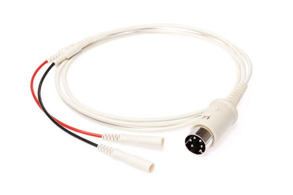 PN 145412│Universal electrode cable with 5pole DIN connector, 2x safety connector, 1200mm length