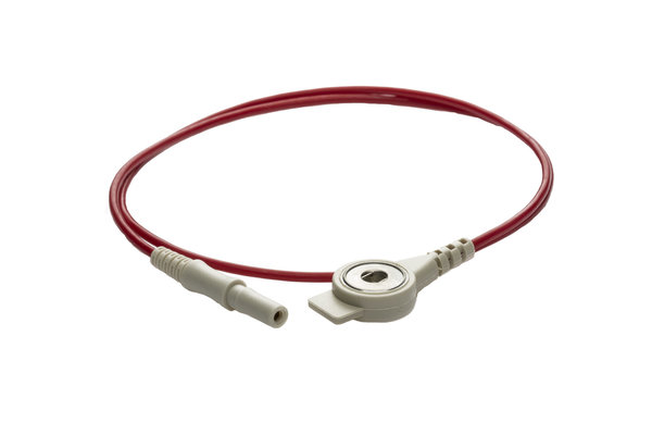 Artnr. 160541 | Druckknopfanschlusskabel mit Sicherheitsstecker, rot, 1000mm Länge